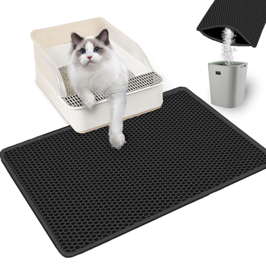 Xuanyaente Cat Litter Mat – Waterproof Double Layer Litter Trapping Mat, 23.4" x 14.7"